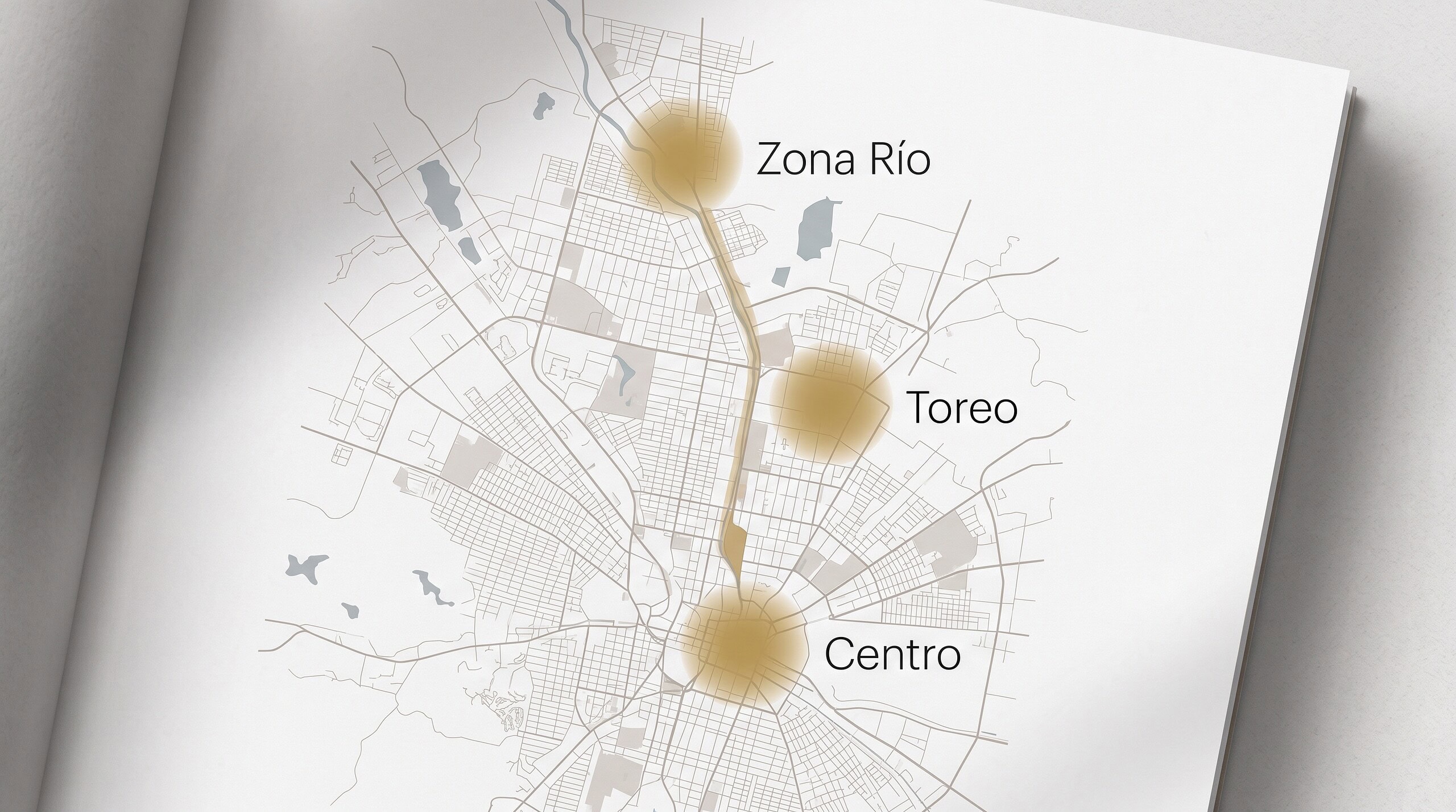 Mapa editorial del corredor medico de Tijuana con hospitales clave
