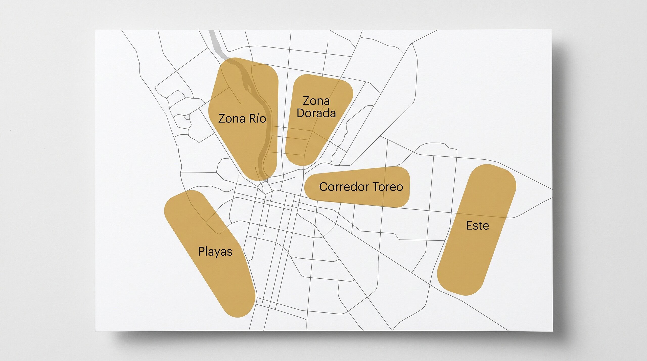 Mapa editorial de las zonas calientes de plusvalía en Tijuana