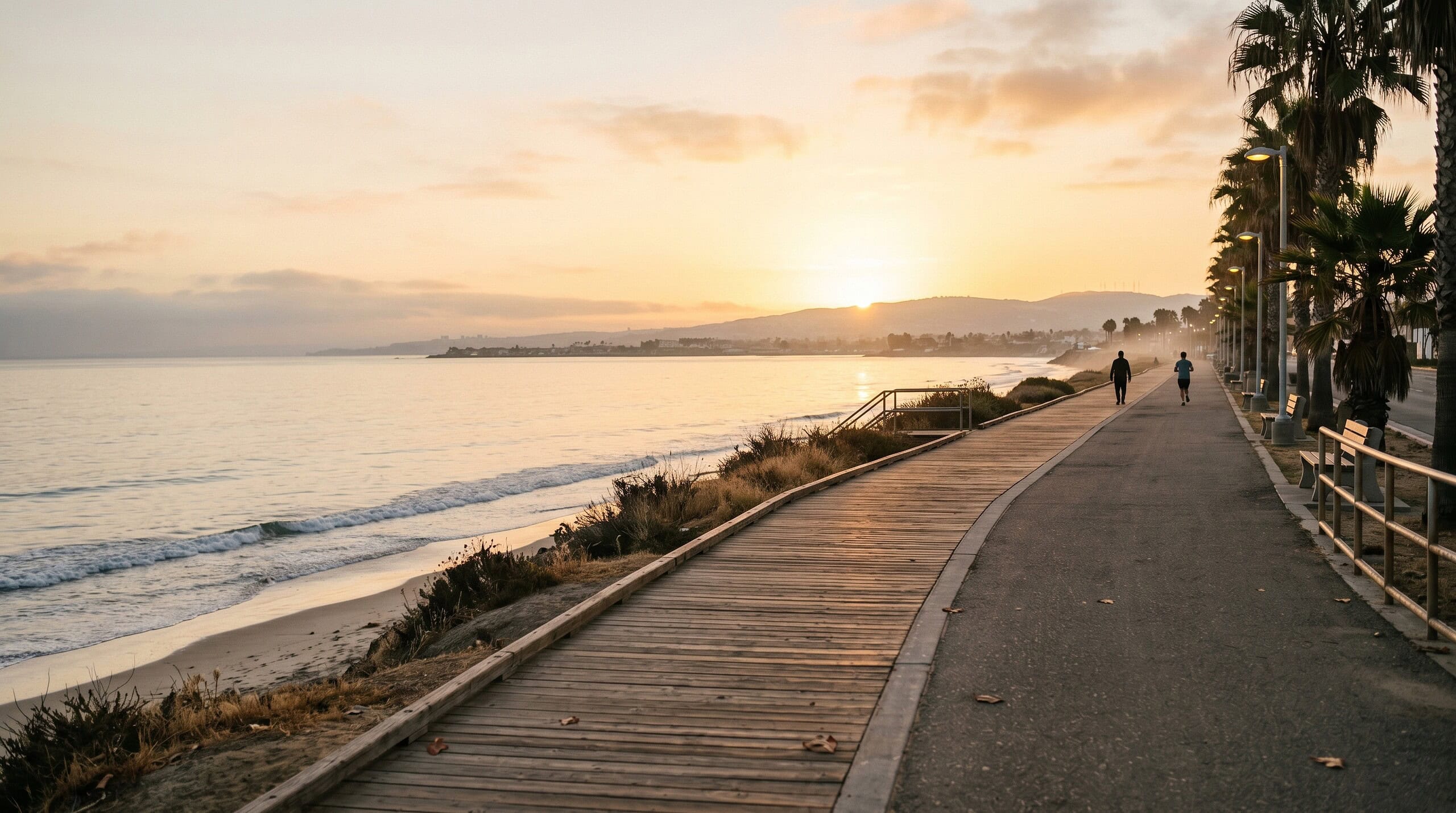 Paseo costero de Playas de Tijuana al amanecer