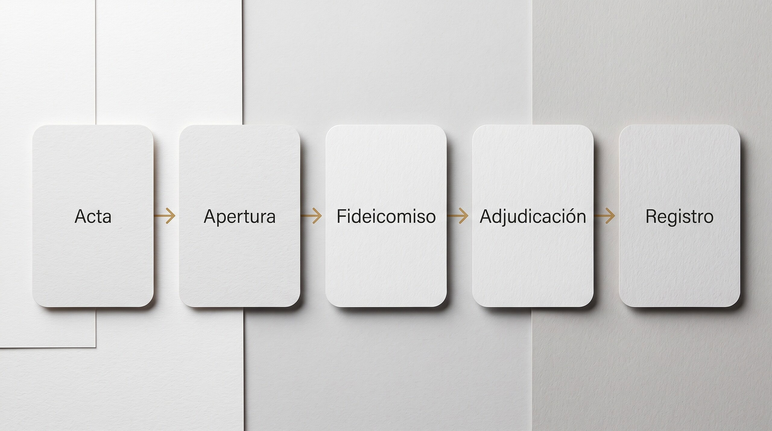 Proceso de sucesion hereditaria con fideicomiso paso a paso