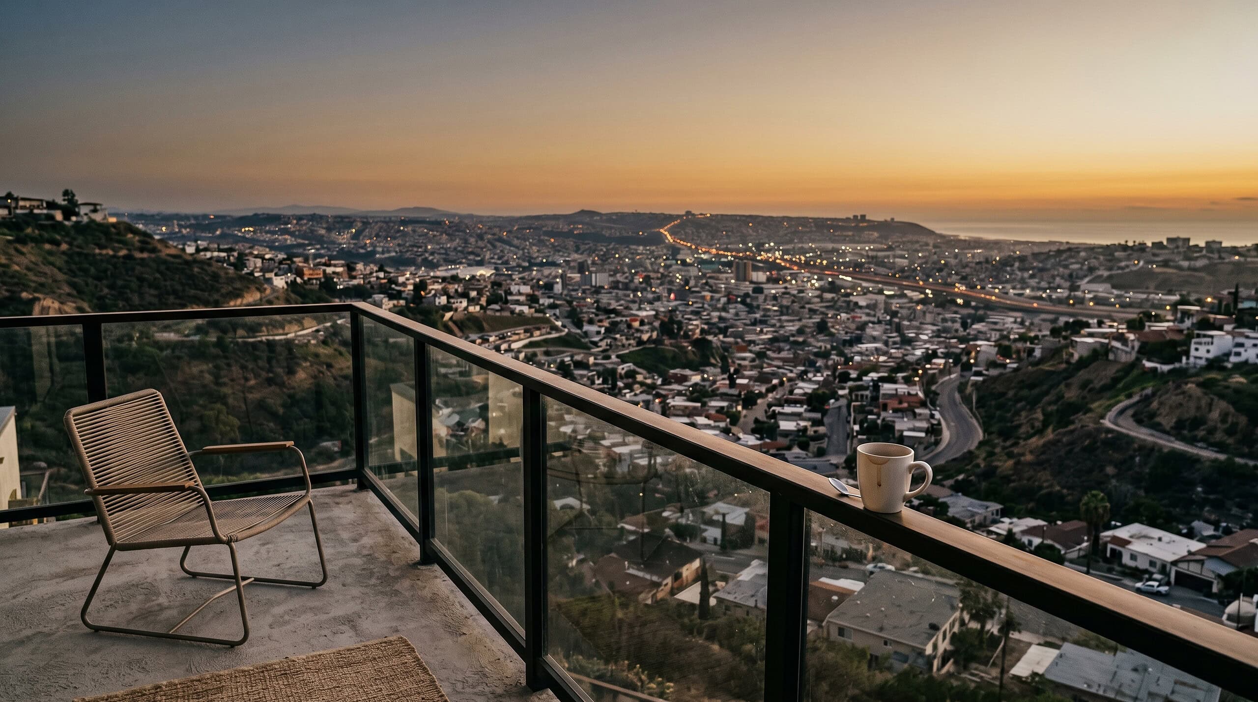 Vista de la ciudad de Tijuana desde una colonia residencial del norte